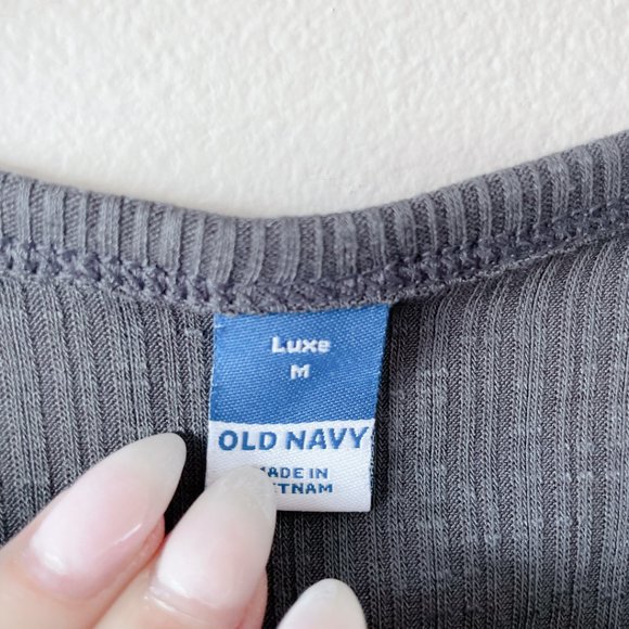 Old Navy grey ribbed luxe tank top medium women's shirts - Picture 6 of 6